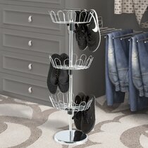 Round metal shoe discount rack